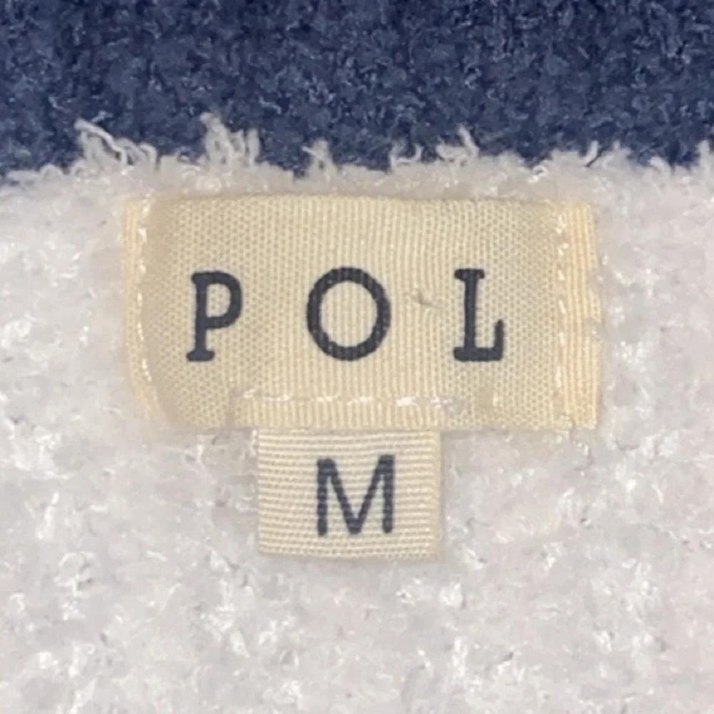 POL Blue/White/Pink Oversized Chenille Sweater, Size Medium - Picture 6 of 8
